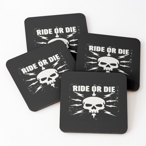 Item preview, Ride or Die Skull Emblem • Vintage Distressed Motorcycle Graphic with Lightning Bolts designed and sold by Bright Nest Studio.