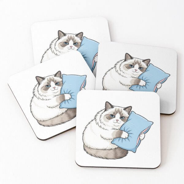 Item preview, Ragdoll Cat Hugging A Pillow Sleepy designed and sold by pumsquare.