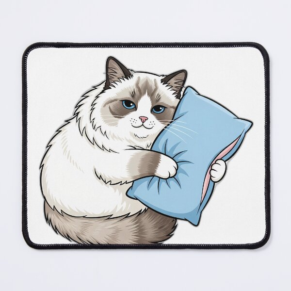 Item preview, Ragdoll Cat Hugging A Pillow Sleepy designed and sold by pumsquare.
