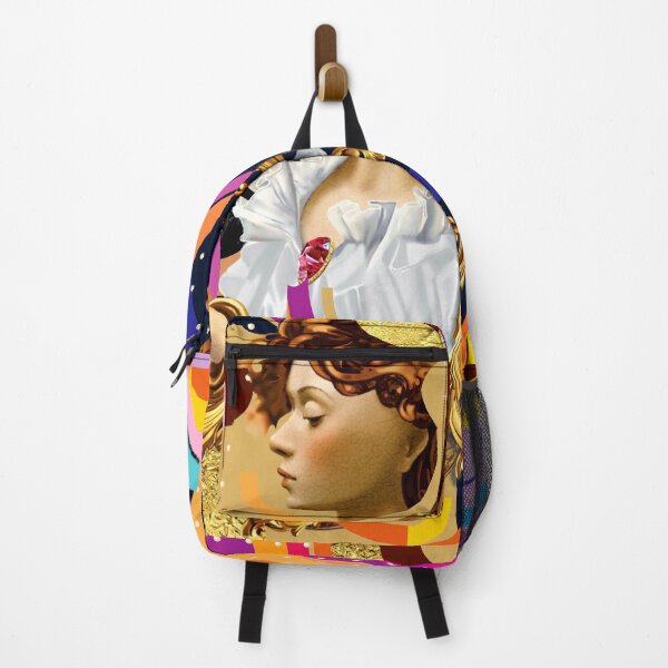 Item preview, Renaissance Portrait Woman Peony Flower Bold Geometric Colorful Baroque Art designed and sold by lukar-studio.