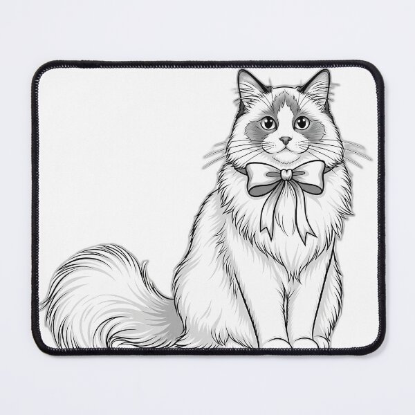 Item preview, Ragdoll Cat With Ribbon Bow Elegant designed and sold by pumsquare.
