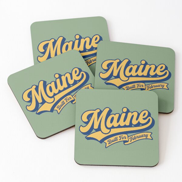 Item preview, Maine Built For February Vintage Retro 70s Lettering Bold Winter Pride Design designed and sold by Cozy-Old-Pub.