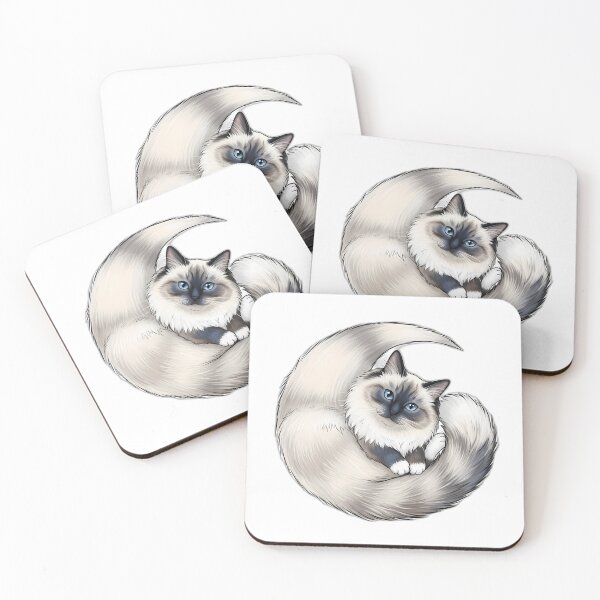 Item preview, Ragdoll Cat Curled In Crescent Pose designed and sold by pumsquare.