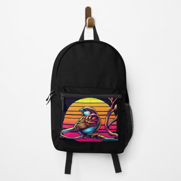 Item preview, Neon Bird – Retro Sunset Glow designed and sold by Dogandesighn.