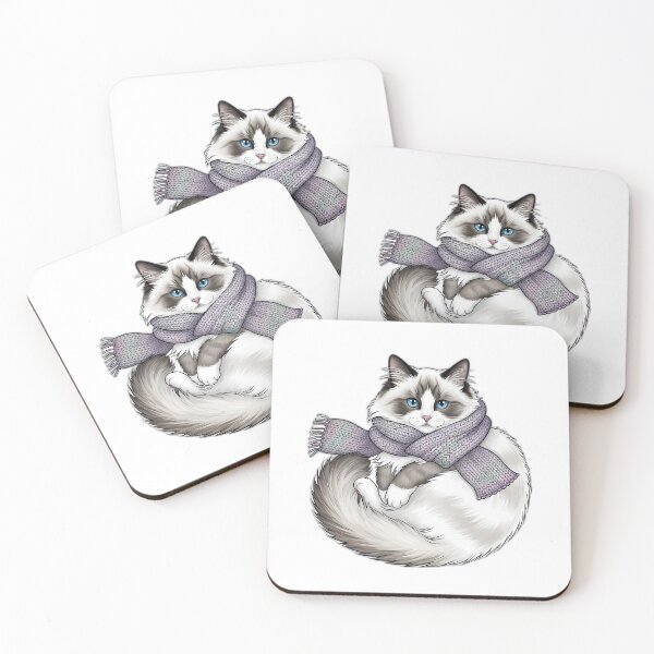 Item preview, Ragdoll Cat With Scarf Cozy Posture designed and sold by pumsquare.