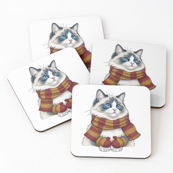 Item preview, Ragdoll Cat With Warm Scarf And designed and sold by pumsquare.