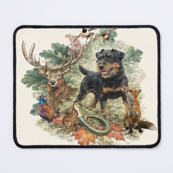 Item preview, German Jagdterrier Art a classic hunting composition designed and sold by TammyHunterArt.
