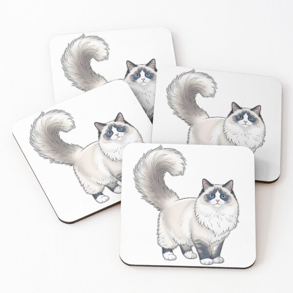 Item preview, Ragdoll Cat Standing With Fluffy Tail designed and sold by pumsquare.