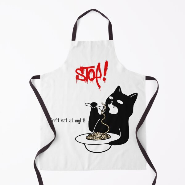 Item preview, Don’t Eat at Night – Funny Cat Pasta Design designed and sold by VanillaVicArt.