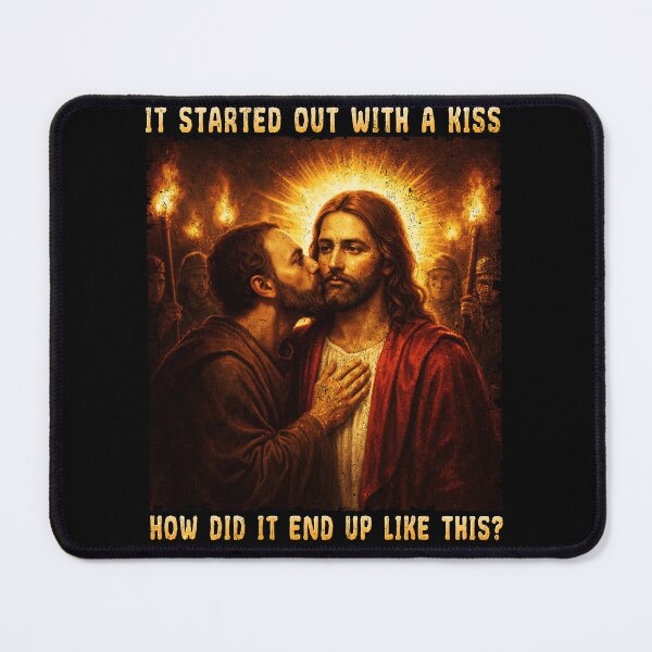 Item preview, It Started Out with A Kiss How Did It End Up Like This Jesus vintage designed and sold by Patchina.