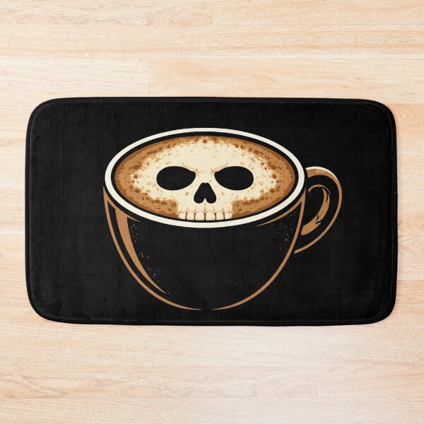 Item preview, Coffee Skull Foam Dark Coffee Design Minimalist Caffeine Lover Graphic Tee designed and sold by VibeOffline Studio.