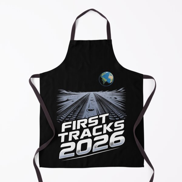 Item preview, First Tracks 2026 — Lunar Rover Tyre Tracks Moon Surface Space Tee V1 designed and sold by DarylWelsh2024.