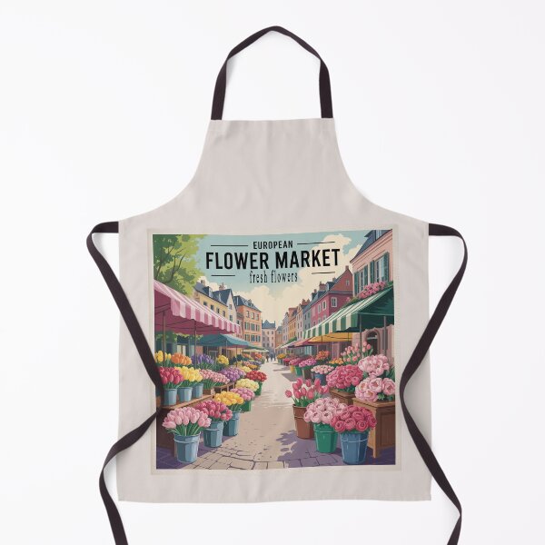 Item preview, Vintage European Flower Market Poster – Romantic Floral Street Wall Art designed and sold by Tamas Das.