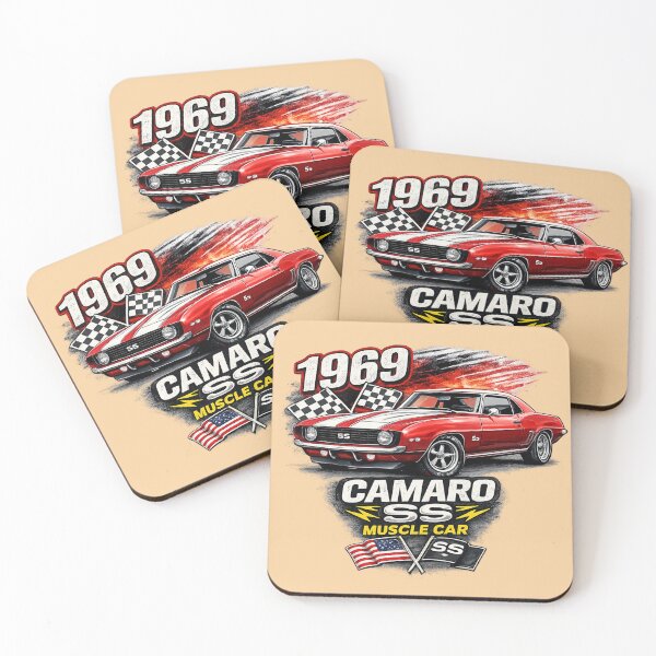 Item preview, 1969 Camaro SS Classic Muscle Car Art designed and sold by Retro Arabica.