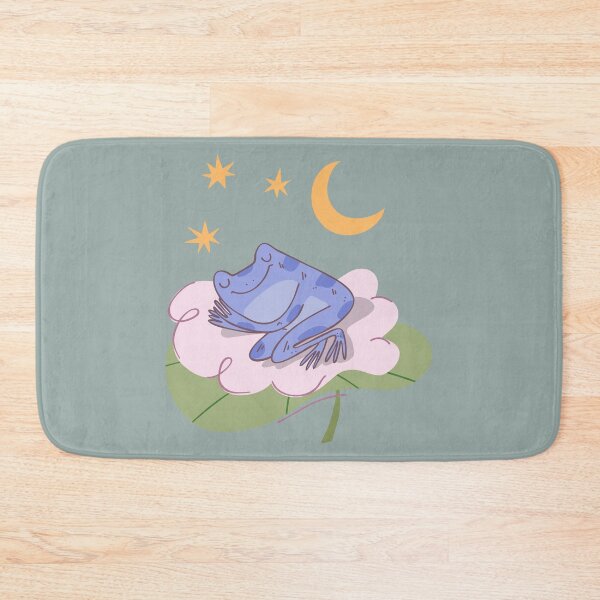 Item preview, Sleepy Frog – Cute Sleeping Frog Sticker, Cozy Animal Illustration designed and sold by anyramagic.