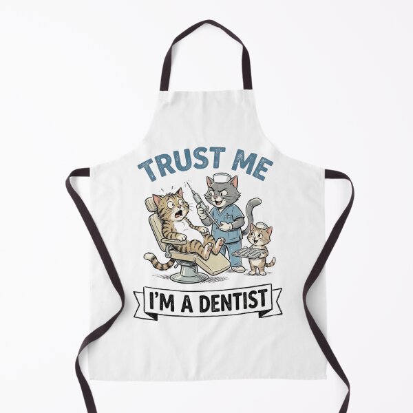 Item preview, Trust Me I'm A Dentist Cat Shirt Funny Dental Humor, Cartoon Dentist Cat, Dentist Joke Design designed and sold by Trendymindvibes.