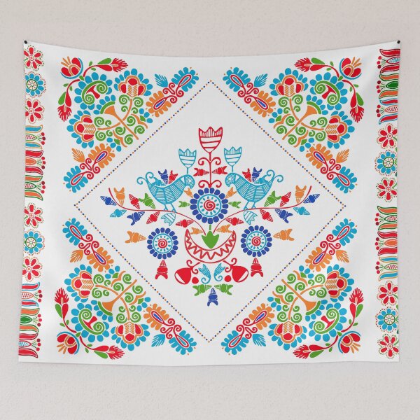 Item preview, Bold Folk Geometric Pattern with Ornamental Tribal Shapes | Vintage Ethnic Seamless designed and sold by SWETA HALDER.