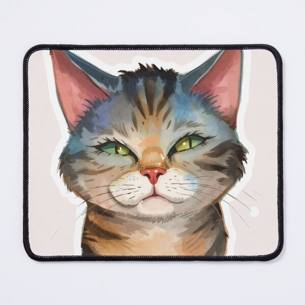 Item preview, Green Eyed Funny Cat designed and sold by LoopyPop.