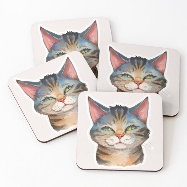 Item preview, Green Eyed Funny Cat  designed and sold by LoopyPop.