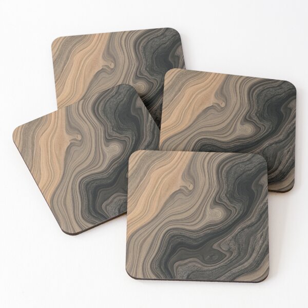 Item preview, Organic Marble Swirl – Earth Tone Abstract Stone Art designed and sold by Printpix.