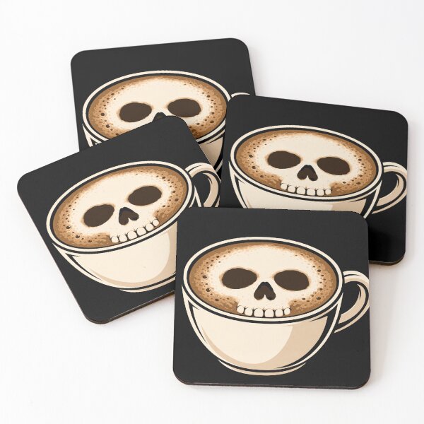 Item preview, Coffee Skull Foam Minimalist Coffee Lover Shirt Dark Aesthetic Caffeine Graphic Tee designed and sold by VibeOffline Studio.