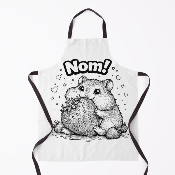Item preview, Nom Hamster Eating Strawberry Happy and Cute designed and sold by TasiaZenzura.
