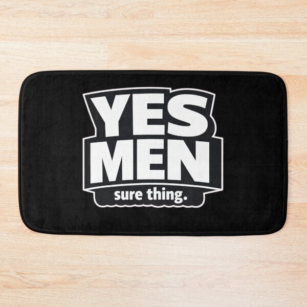 Item preview, YES MEN – sure thing. | Minimalist Sarcastic Humor Typography T-Shirt designed and sold by Timeless Junction.