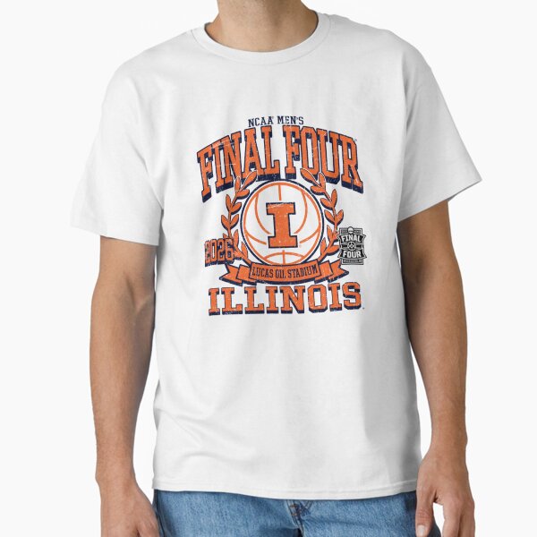 Illinois Final Four 2026 Basketball Fan Crest Vintage March Madness Design Classic T-Shirt