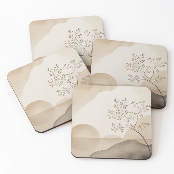 Item preview, Japandi Minimal Wall Art – Neutral Botanical Zen Scandinavian Poster designed and sold by Tamas Das.