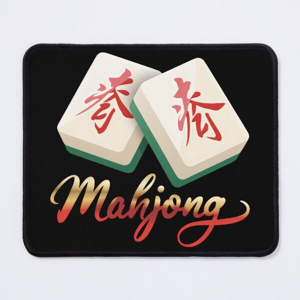 Item preview, Mahjong Tiles Calligraphy Art Chinese Game Lover Gift Minimal Red Gold Aesthetic Design designed and sold by WearVerse440.