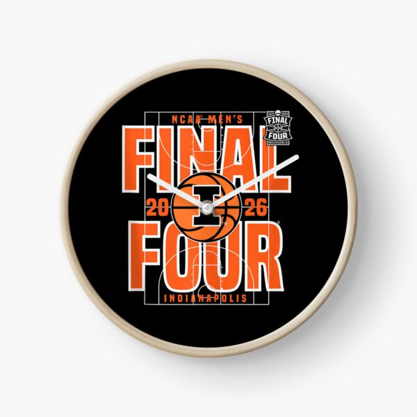 Illinois Final Four 2026 Indianapolis Bold Basketball Fan Graphic Design Clock