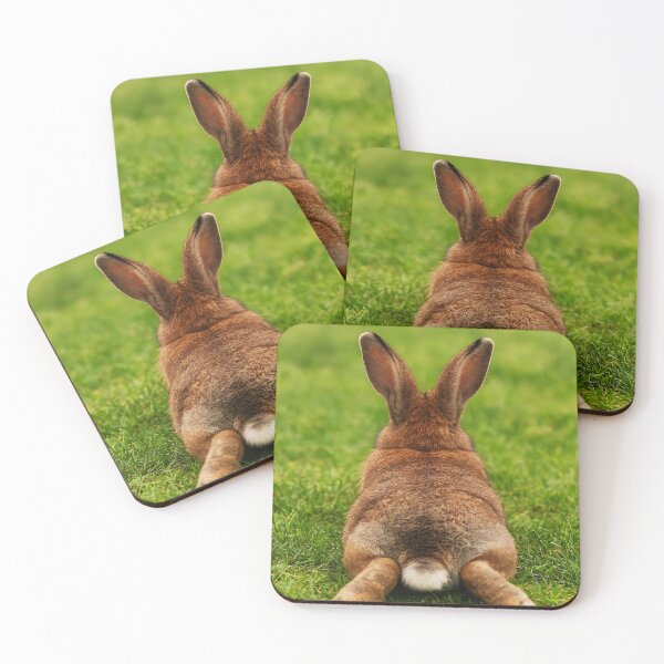 Item preview, Relaxing Bunny – Cute Rabbit from Behind Lying on Grass designed and sold by EmeraldeaArt.