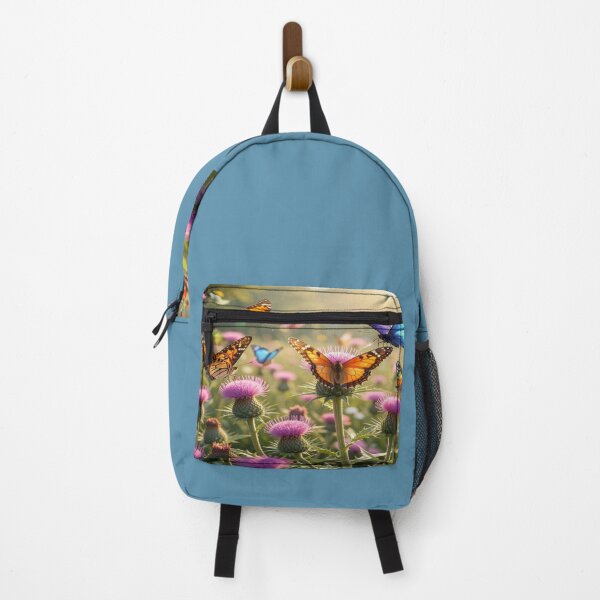 Item preview, Vibrant Butterflies on Wild Thistles with Golden Light and Fantasy Nature Vibes designed and sold by FotoworldEdel.