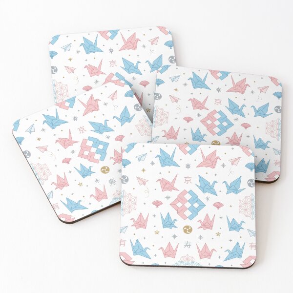 Item preview, Minimalist Geometric Origami Crane Seamless Pattern Style Art Geometric Pattern designed and sold by byvarol.