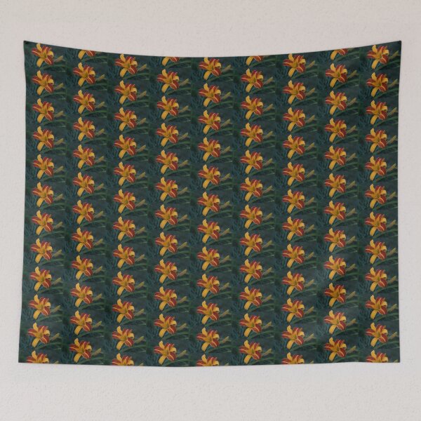 Item preview, Vibrant Two-tone Daylily in Bloom designed and sold by Georgia Mizuleva.