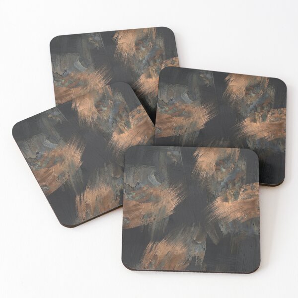 Item preview, Metallic Copper Brushstroke Abstract Art designed and sold by Printpix.