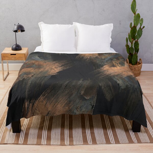 Item preview, Metallic Copper Brushstroke Abstract Art designed and sold by Printpix.
