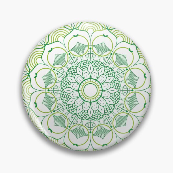 Item preview, Dark Green Boho Mandala Circle Art – Hindu Buddhist Floral Geometric Pattern for Saree Kurta Salwar Design designed and sold by skgraphictrafic.