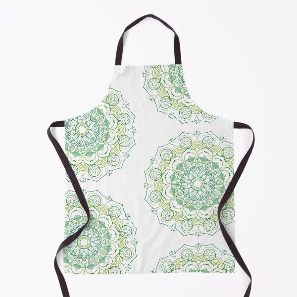 Item preview, Dark Green Boho Mandala Circle Art – Hindu Buddhist Floral Geometric Pattern for Saree Kurta Salwar Design designed and sold by skgraphictrafic.