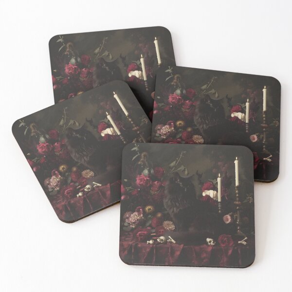 Item preview, Memento Mori — Gothic Cat Still Life Art designed and sold by Mourne & Dusk.