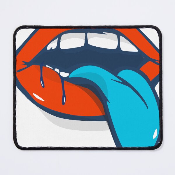 Item preview, Blue Tongue Mouth Pop Art Bold Red Lips Sticker Gift designed and sold by CLC54.
