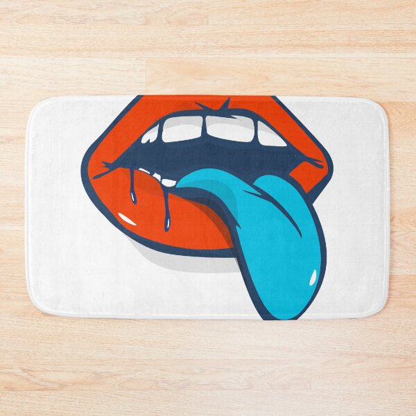 Item preview, Blue Tongue Mouth Pop Art Bold Red Lips Sticker Gift designed and sold by CLC54.