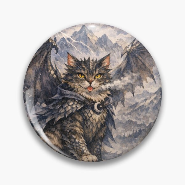 Item preview, Dragon cat watercolour designed and sold by ResurgenceArts.