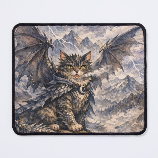 Item preview, Dragon cat watercolour designed and sold by ResurgenceArts.