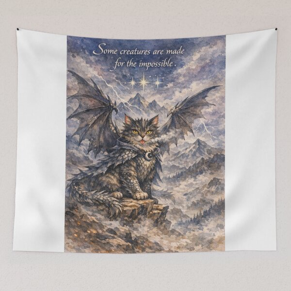 Item preview, Dragon cat watercolour designed and sold by ResurgenceArts.