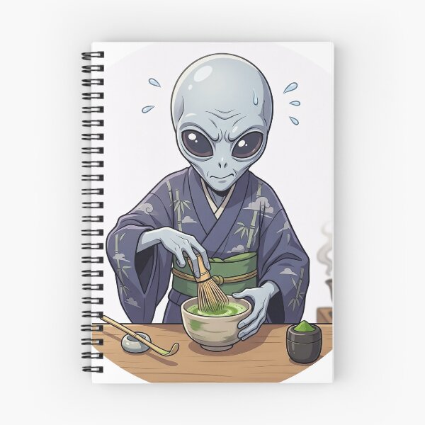 Aperçu de l'œuvre Maître Zen extraterrestre préparant du thé matcha japonais créée et vendue par Sunkhung.