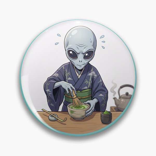Item preview, Alien Zen Master Making Japanese Matcha Tea designed and sold by Sunkhung.
