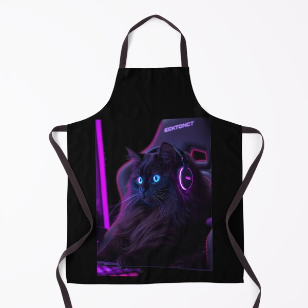 Item preview, Cyberpunk Gamer Cat - Neon RGB Gaming Aesthetic designed and sold by Quotable Gear.