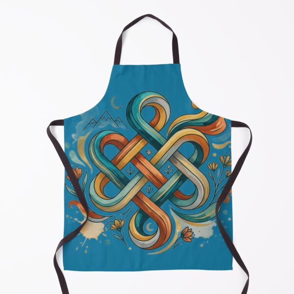 Item preview, Vibrant Mongolian Endless Knot Floral Illustration designed and sold by ChinzorigBAY.