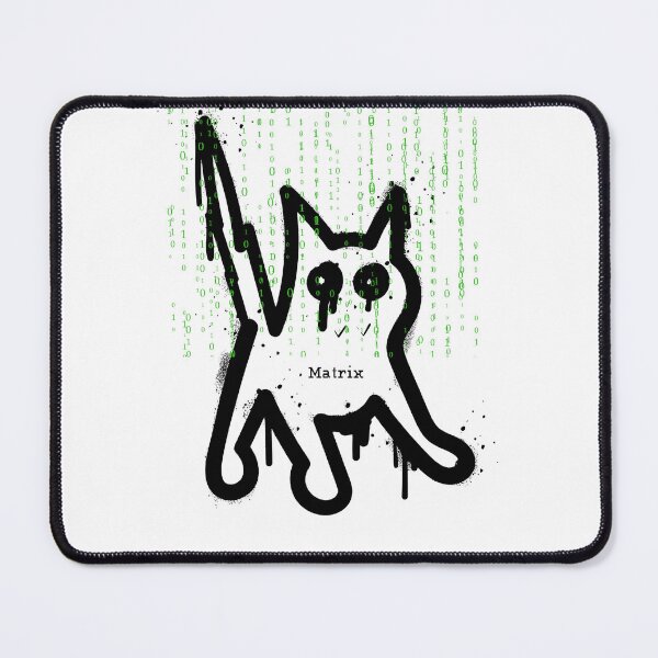 Item preview, Cat in the Green Matrix – Funny Digital Cat Design designed and sold by VanillaVicArt.